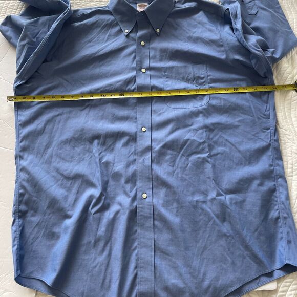 Brooks Brothers Mens Shirt Medium Blue Long Sleeves Button Down Original Polo - Picture 10 of 12